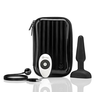 Zdalnie sterowany plug analny - B-Vibe Trio Plug Black